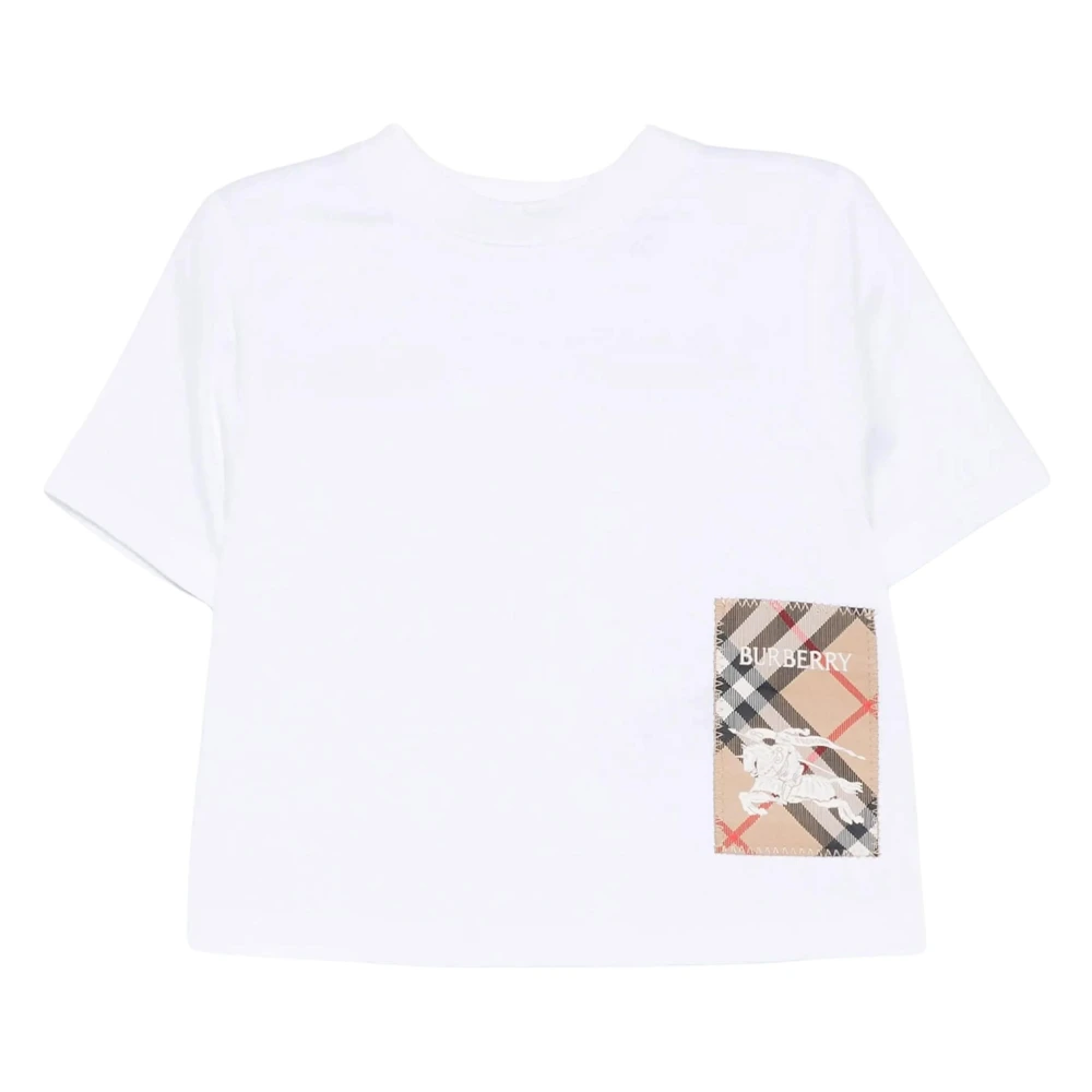 Burberry Women's White Cedar Ekd Label T-Shirt