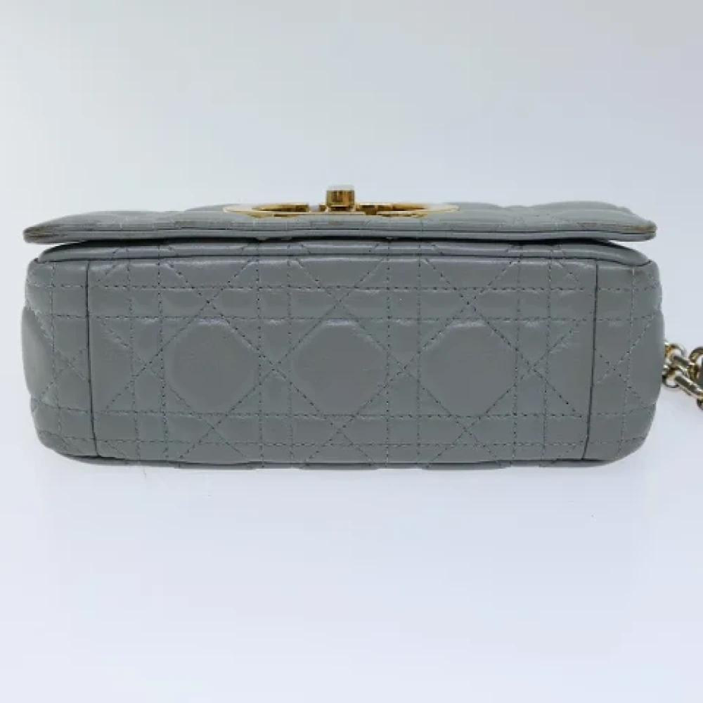 Dior Vintage Pre-owned Leather dior-bags Gray Dames