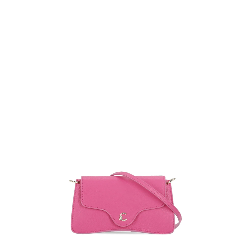 Coccinelle Women's Fuchsia Pebbled Leather Handbag For Woman