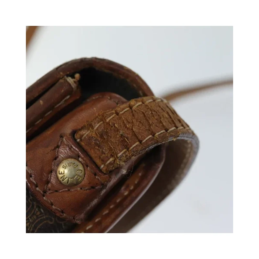 Celine Vintage Pre-owned Canvas backpacks Brown Dames