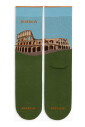 chaussettes-courtes-en-coton-pour-femmes-vertes-avec-motif-colisee-a-rome