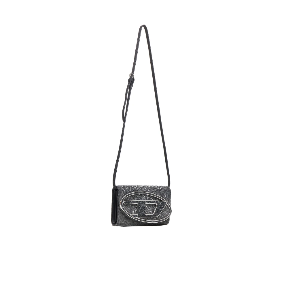Diesel Rhinestone Embellished Wallet Bag Black Dames