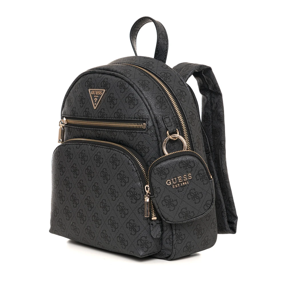 Guess Stijlvolle Power Rugzak met Voorvakken Black Dames