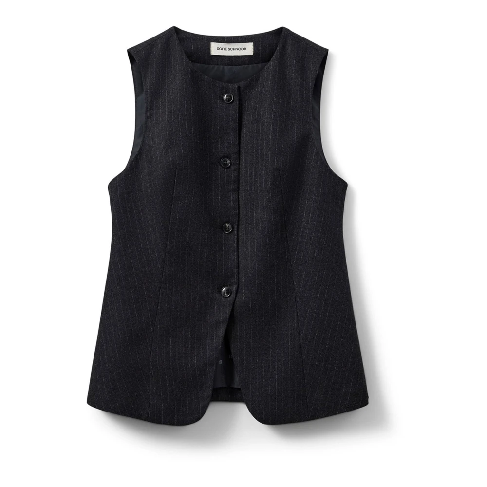 Sofie Schnoor Black Vest 1000 - Stylish Model - Female - Waistcoats - Xs - Jackets