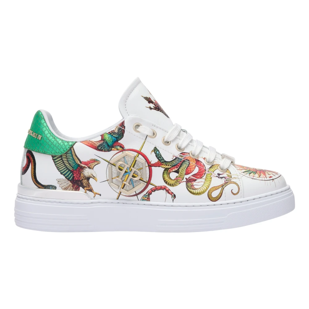 Philipp Plein Printed Low-Top Sneakers unisex Schoenen Wit