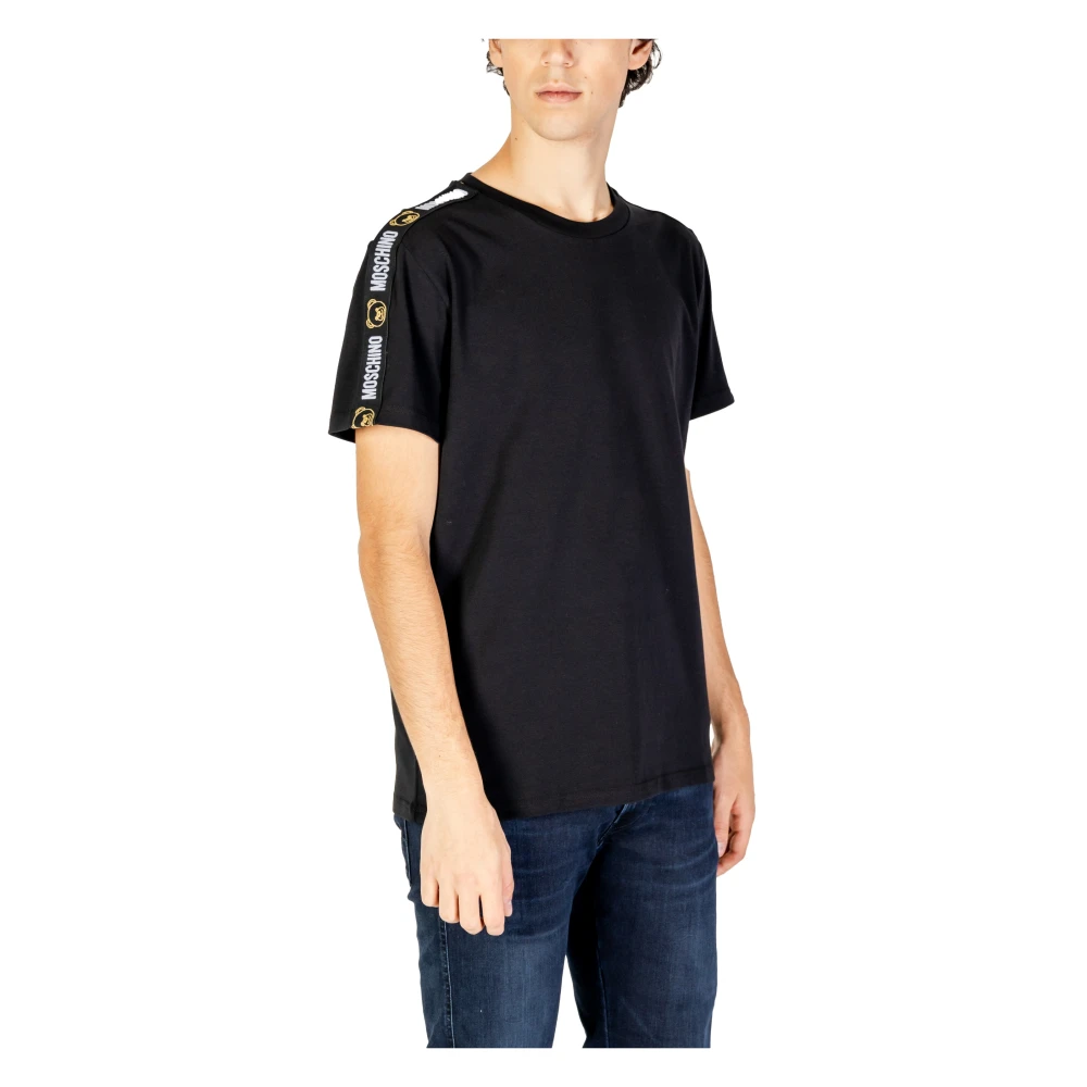Moschino Katoenen Heren T-shirt en Polo Black Heren