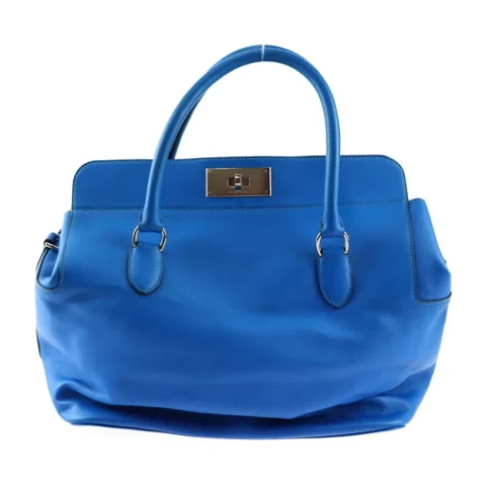 Hermès Vintage Pre-owned Fabric handbags Blue Dames