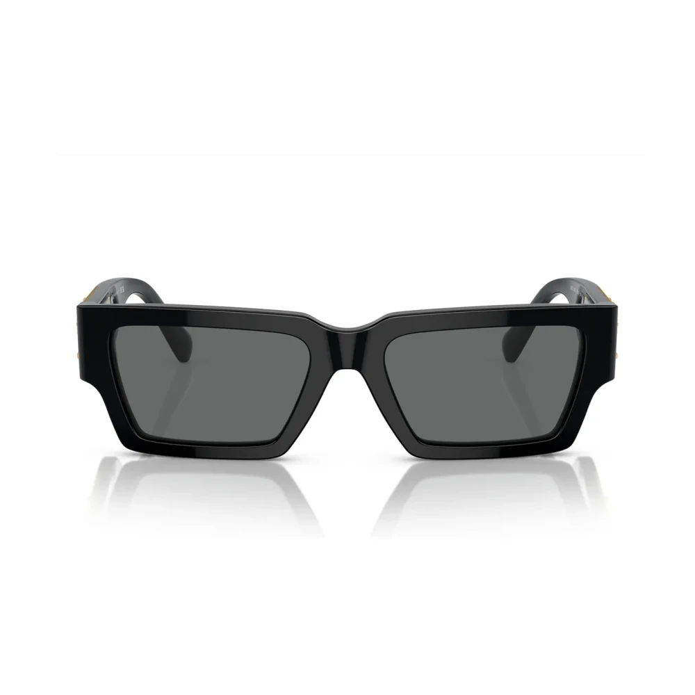 Versace Unisex Nero/Grigio Ve4459 Gb1/87 Occhiali Da Sole Acetato Squadrata Normale - Immagine 5