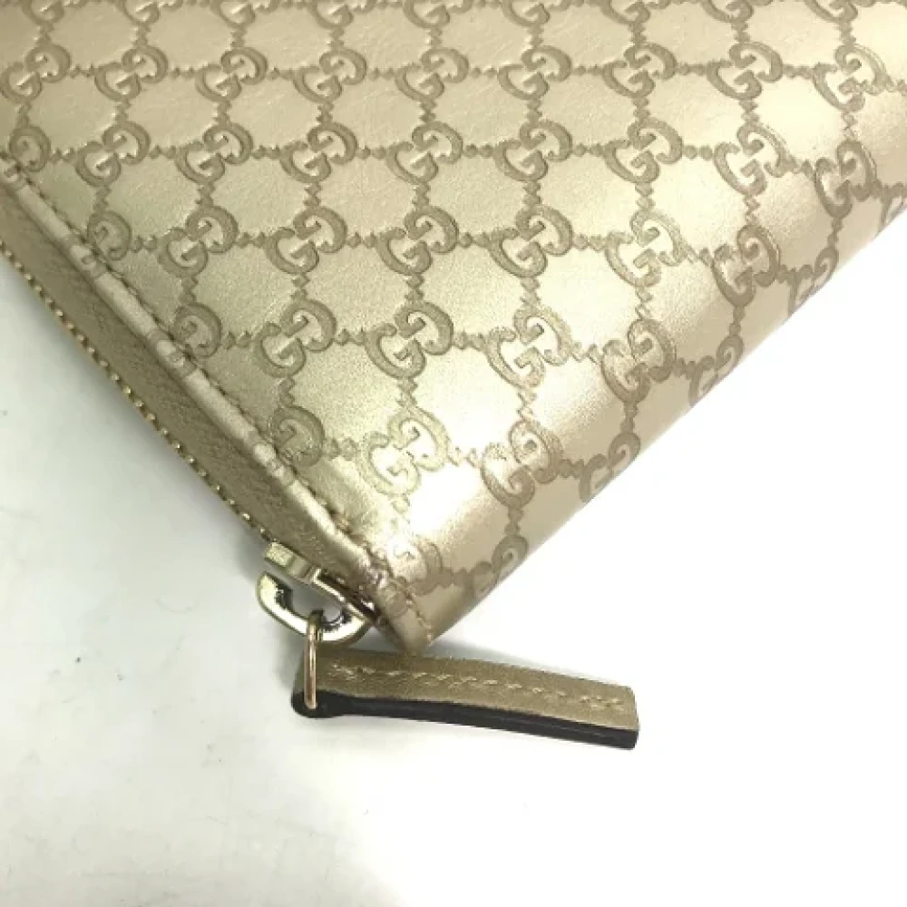 Gucci Vintage Pre-owned Leather wallets Yellow Heren