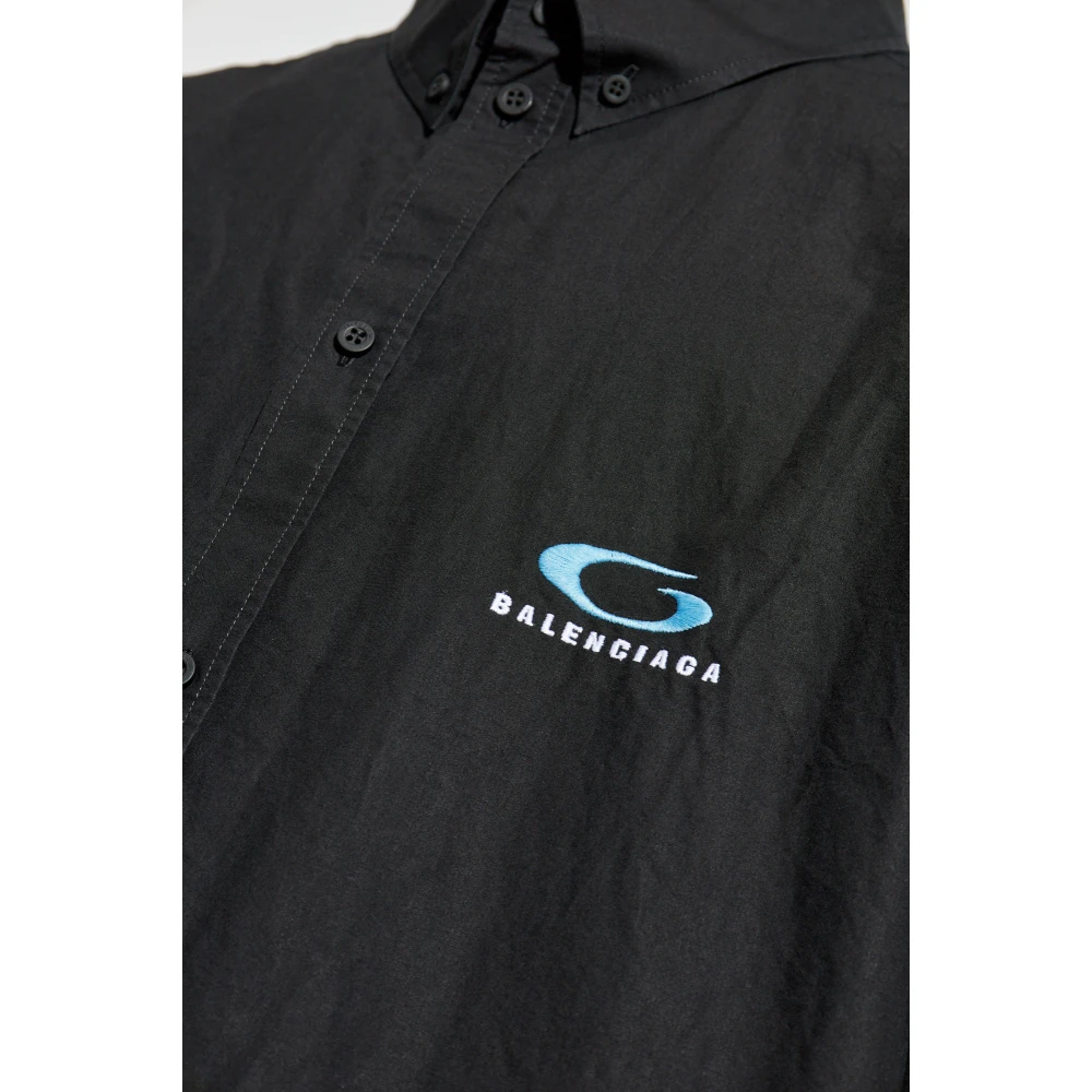 Balenciaga Oversized Shirt Black Heren