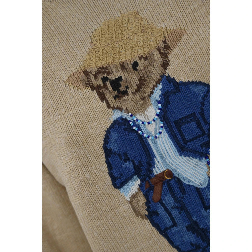 Polo Ralph Lauren Katoenen trui met Polo Bear Design Beige Dames