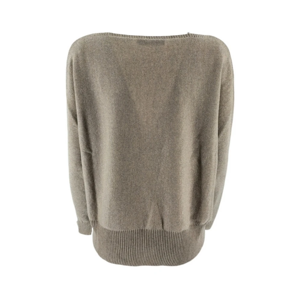 D.Exterior Lurex Sand Sweater Brown Dames