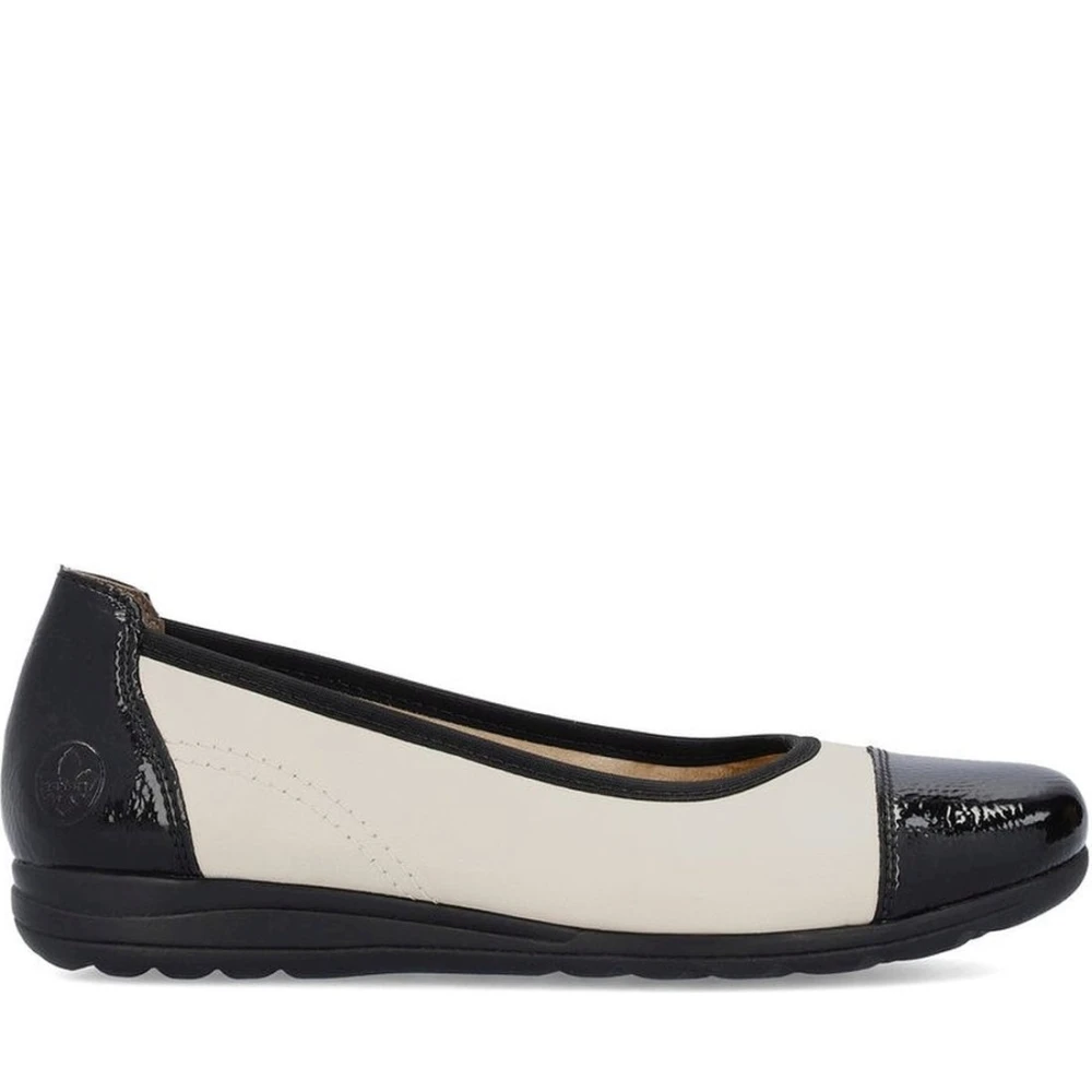 Rieker White Closed Ballerinas - Female - Ballerina Shoes - 3 Uk - Shoes