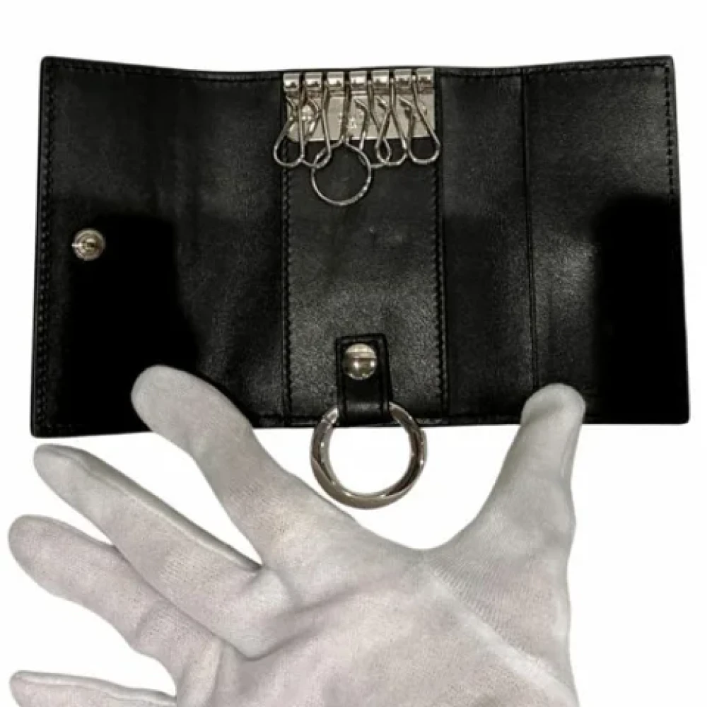 Gucci Vintage Pre-owned Leather key-holders Black Dames