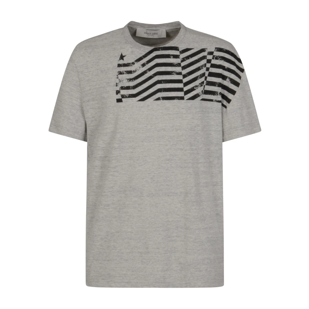 Golden Goose Men's Gray T-Shirts, L, Journey T-Shirt