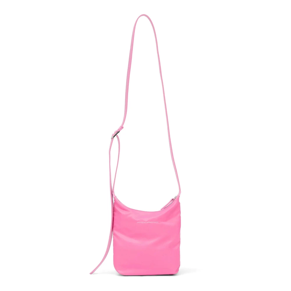 Mm6 Maison Margiela Women's Pink Logo Patch Crossbody - Shoulder Bags - One Size - Bags