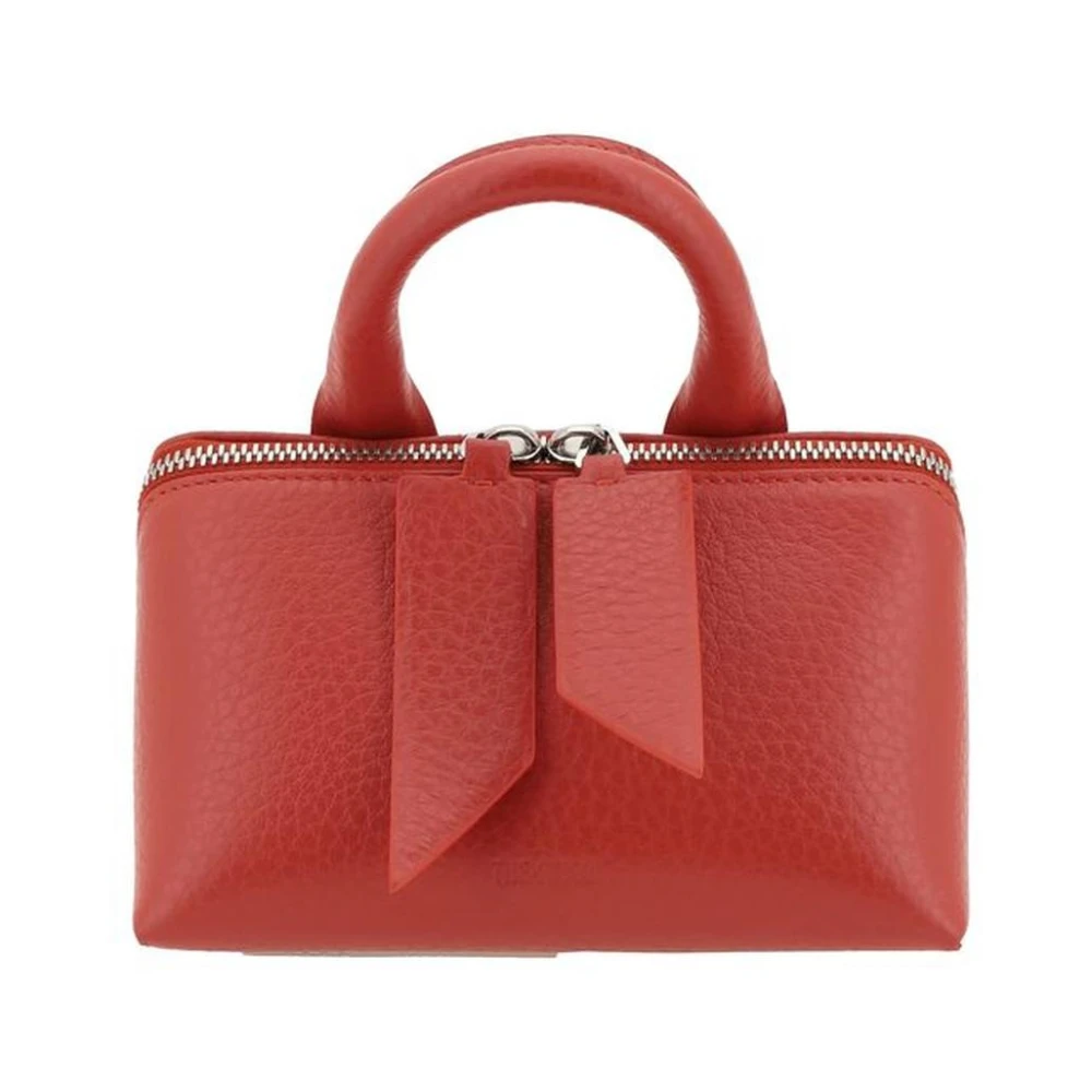 The Attico Geometrische leren handtas met rond handvat Red Dames
