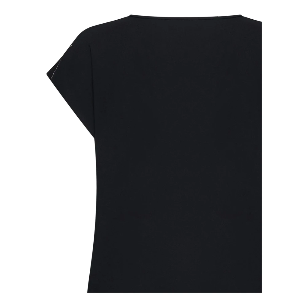 Fabiana Filippi Zwarte Top Elegante Stijl Black Dames