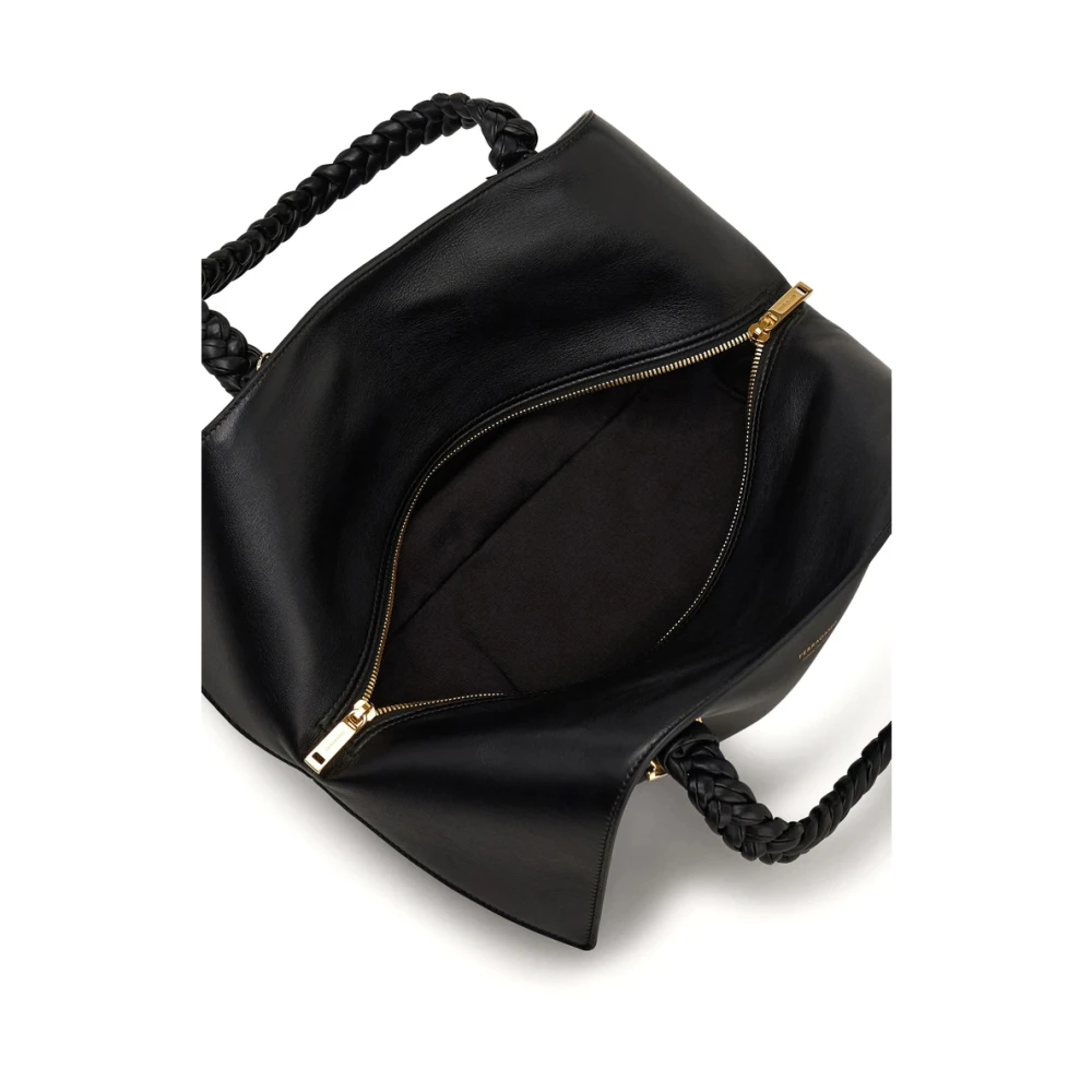 Salvatore Ferragamo Zwarte leren schoudertas top rits Black Dames