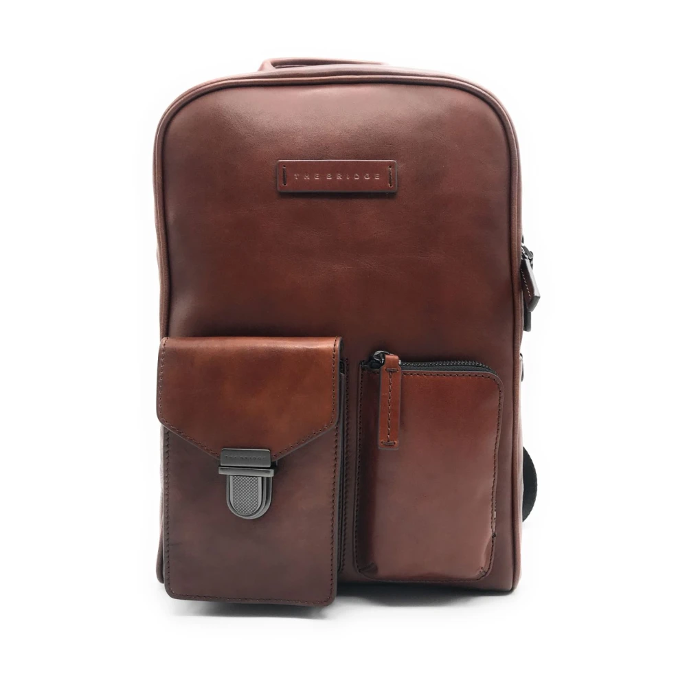 The Bridge Stijlvolle Rugzak Filippo Brown Unisex