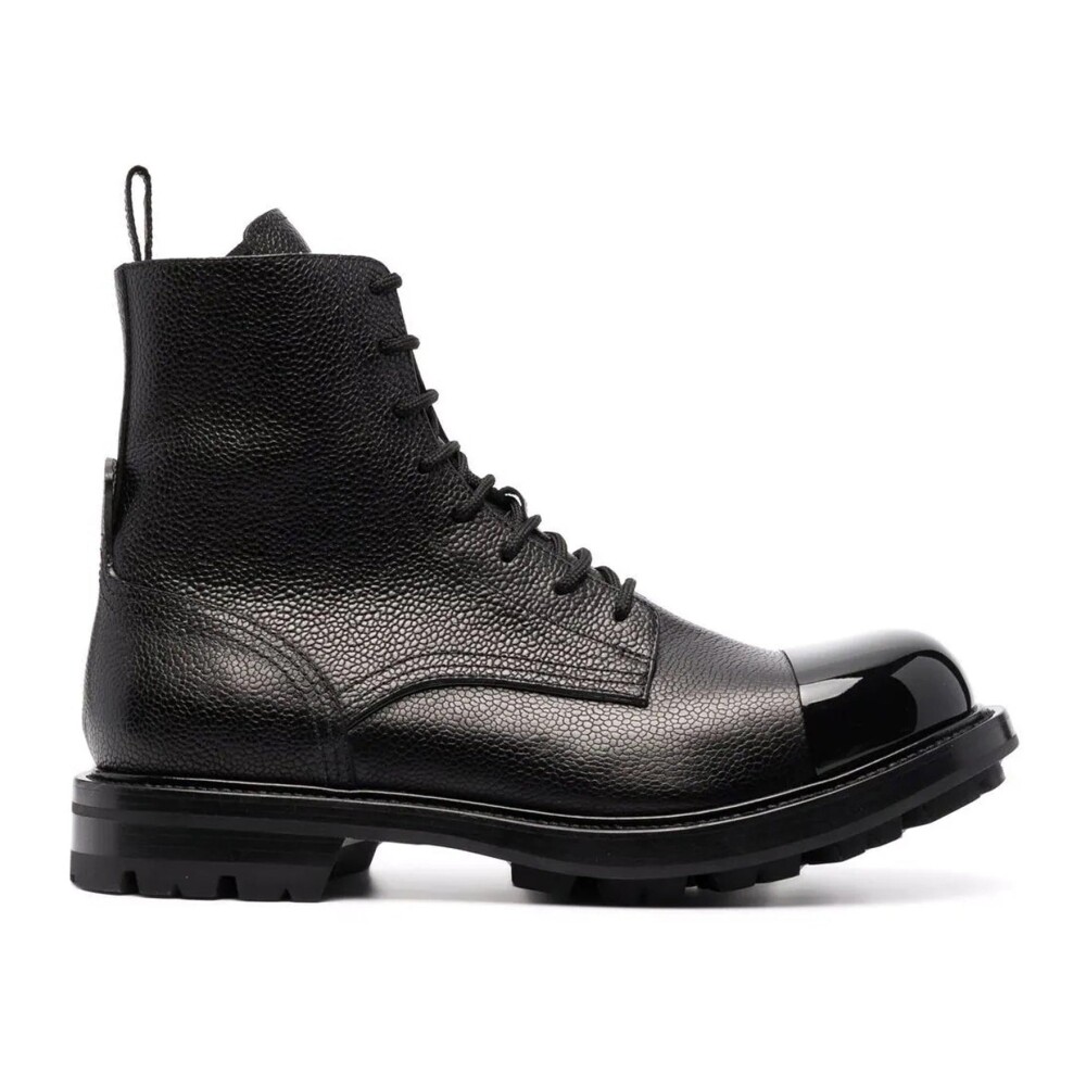 Leather Lace Up Boots Alexander McQueen