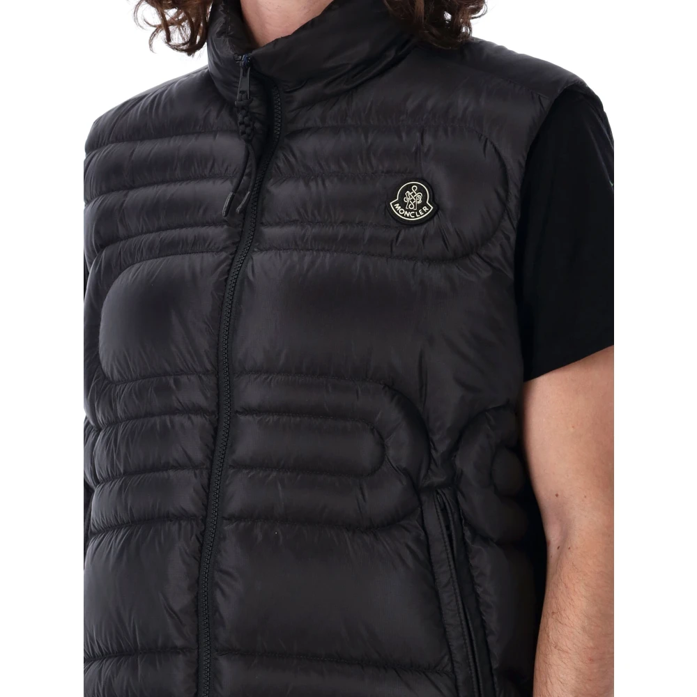 Moncler Slang-gewatteerd Donsvest Black Heren