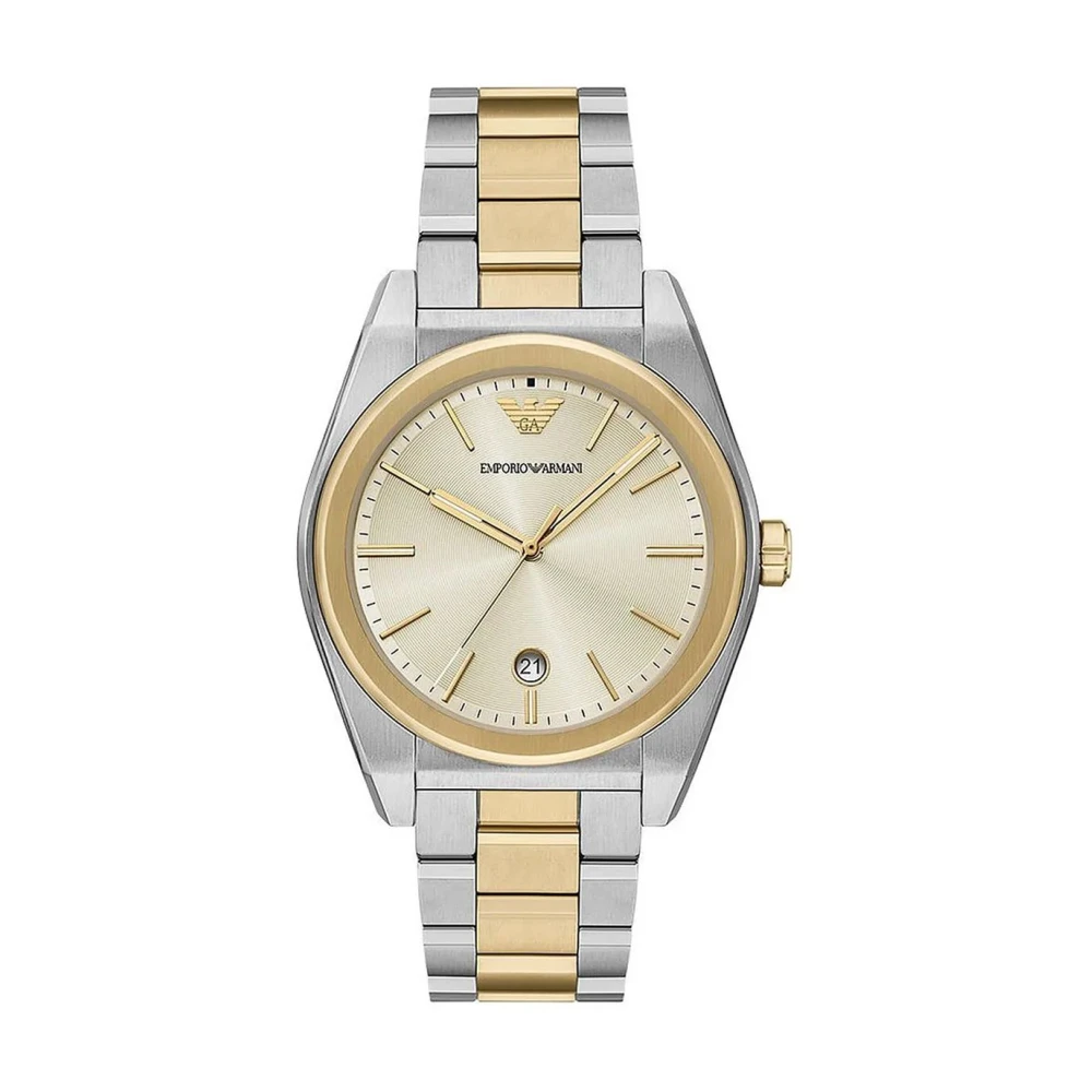 Emporio Armani Crema Orologio Bicolore In Acciaio Inossidabile A Tre Lancette - Immagine 2