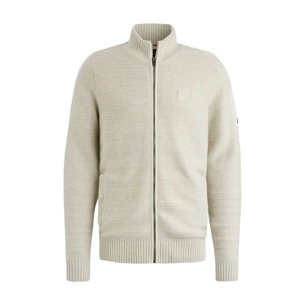 PME Legend Gebreide Katoenen Ritsjas Beige Heren