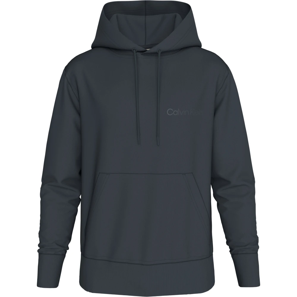 Calvin Klein Blauwe Hoodie Elastisch Gebreid Blue Heren