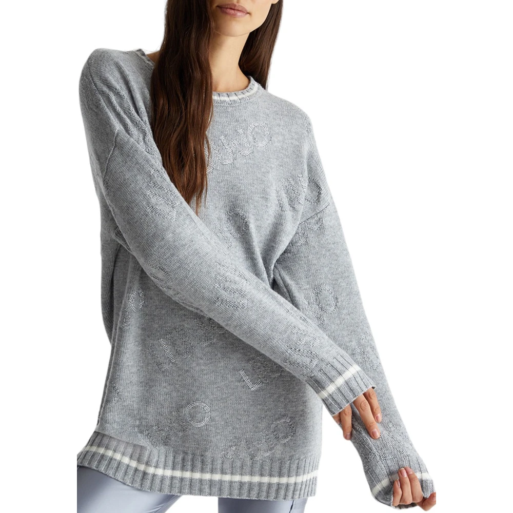 Liu Jo Witte Suiker Trui Gray Dames