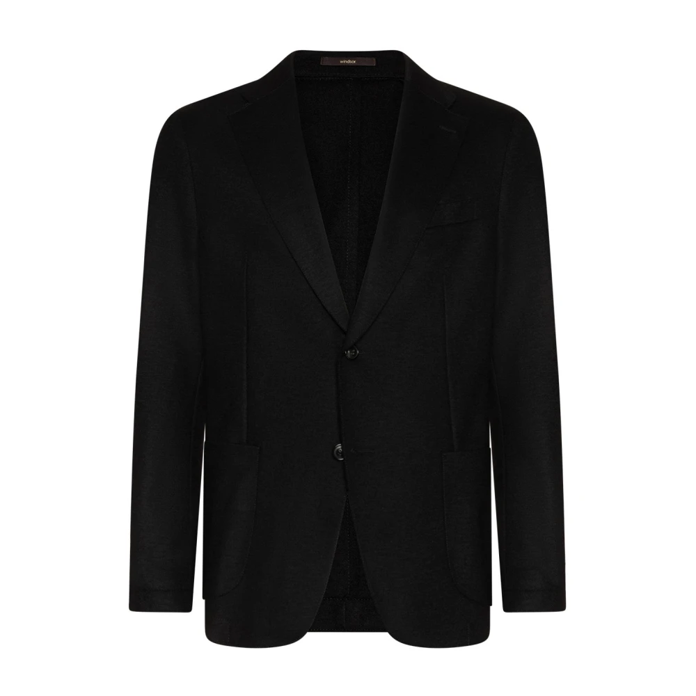Windsor Klassieke Wollen Blazer Black Heren