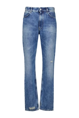 Ocean Blue Slim Fit Tvättad Denim Jeans