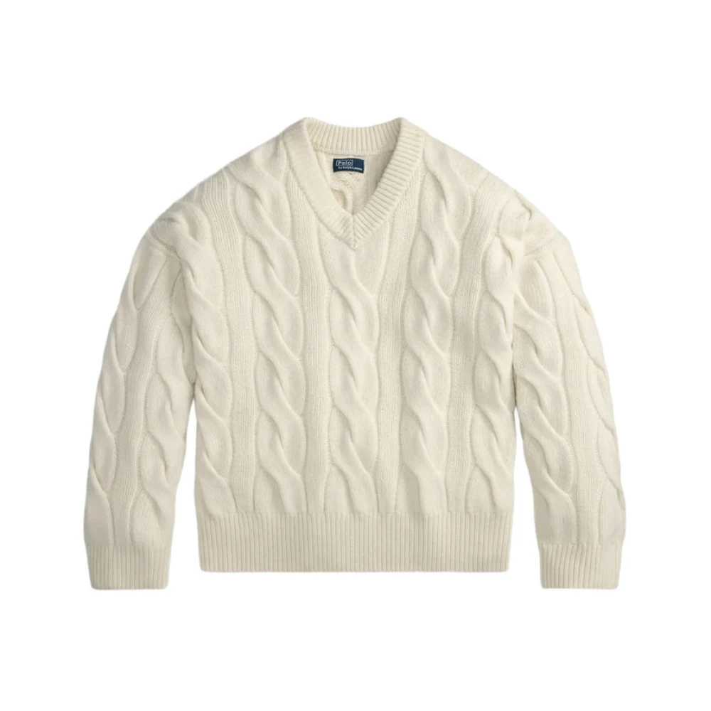 Polo Ralph Lauren Beige V-Ringad Pullover