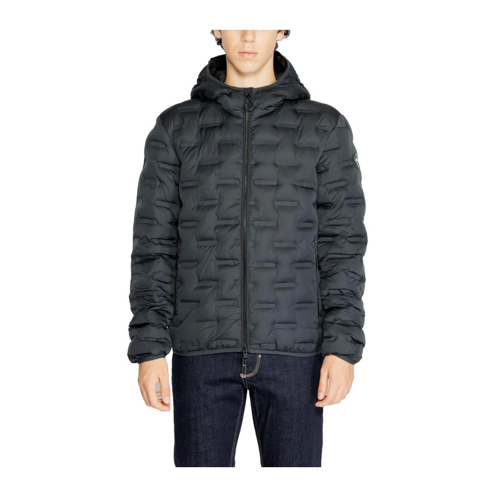 Replay Blauwe polyesterjas met hoogwaardige afwerking Blue Heren