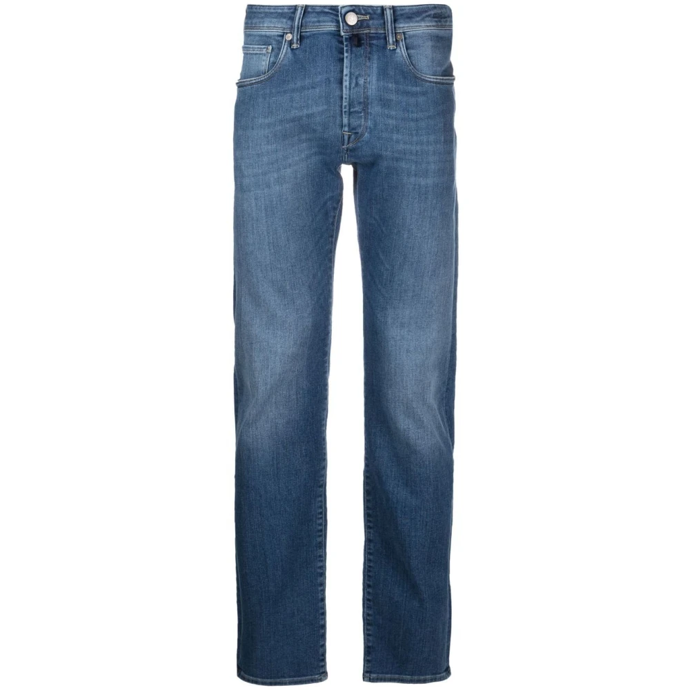 Incotex Denim Straight Gewassen Jeans Blue Heren