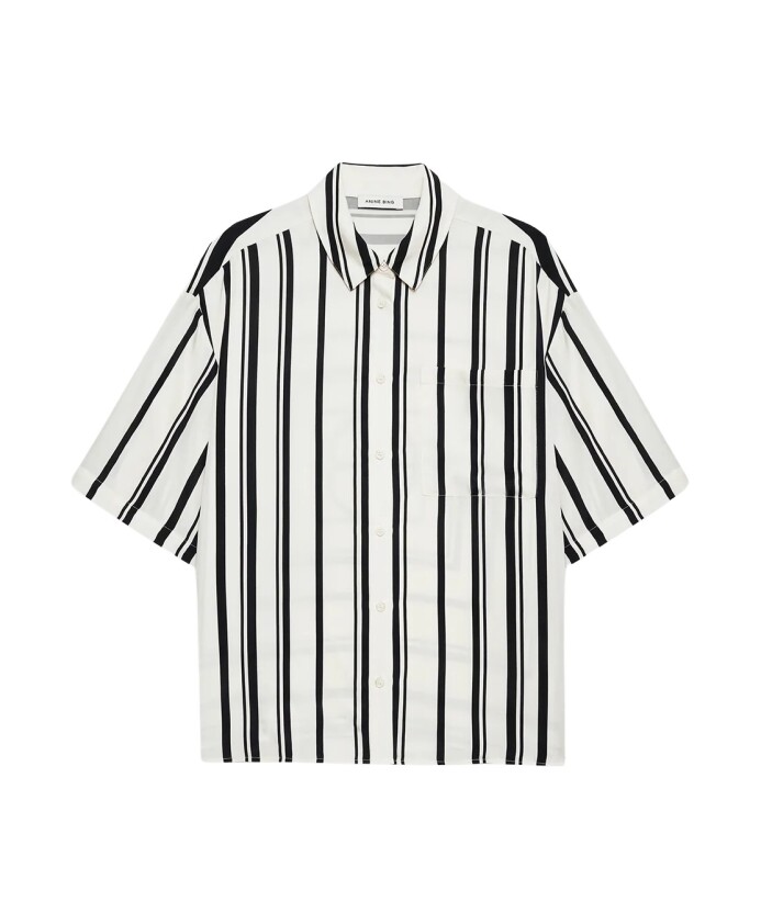 chemise-a-rayures-a-encolure-carree-avec-monogramme