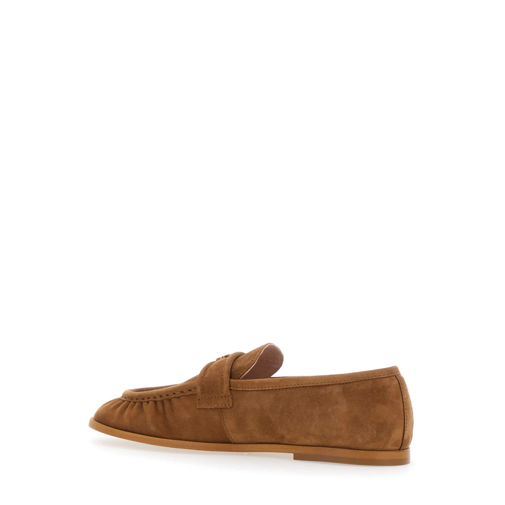 pinko Bruine Loafers met Love Birds Logo Brown Dames