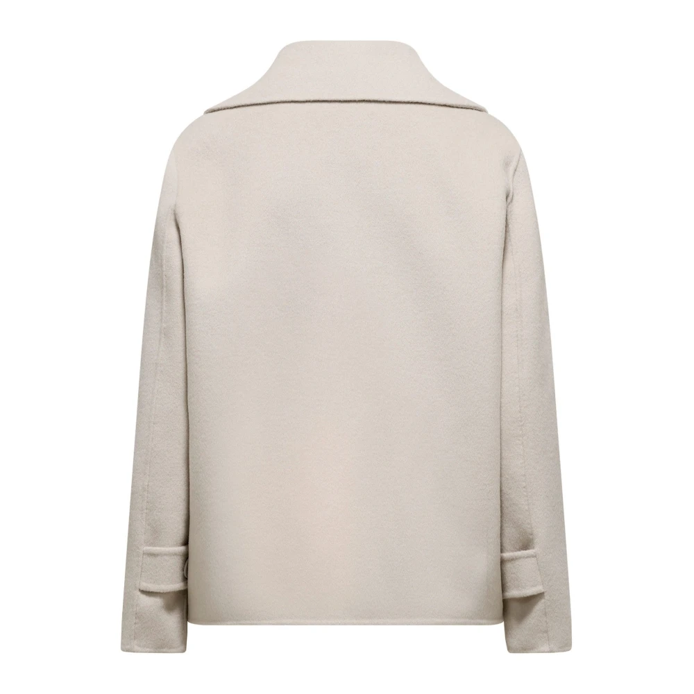 BomBoogie Korte double-breasted jas met revers Gray Dames