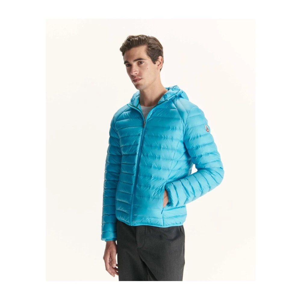 Jott Lichte getailleerde capuchonjas Nico Blue Heren