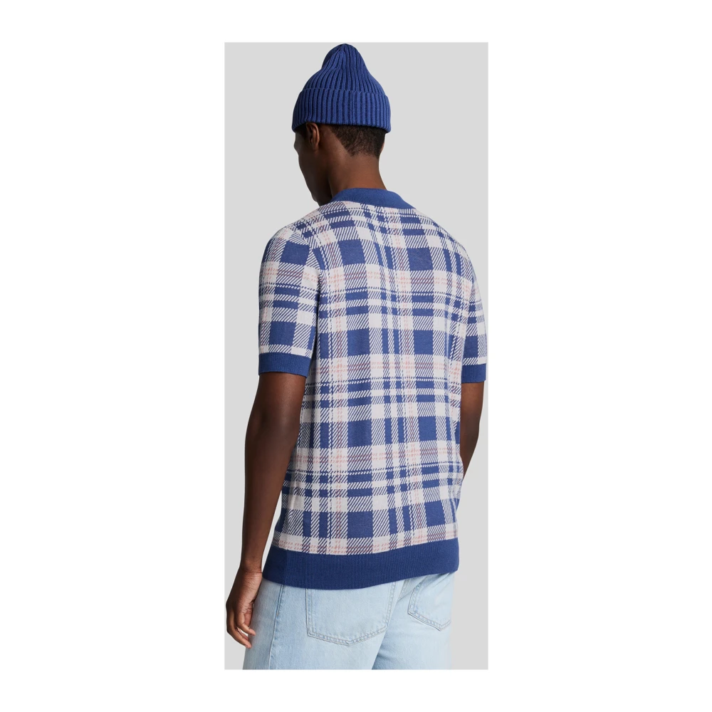 Lyle & Scott Gebreide polo met ruitjes voor de lente Multicolor Heren