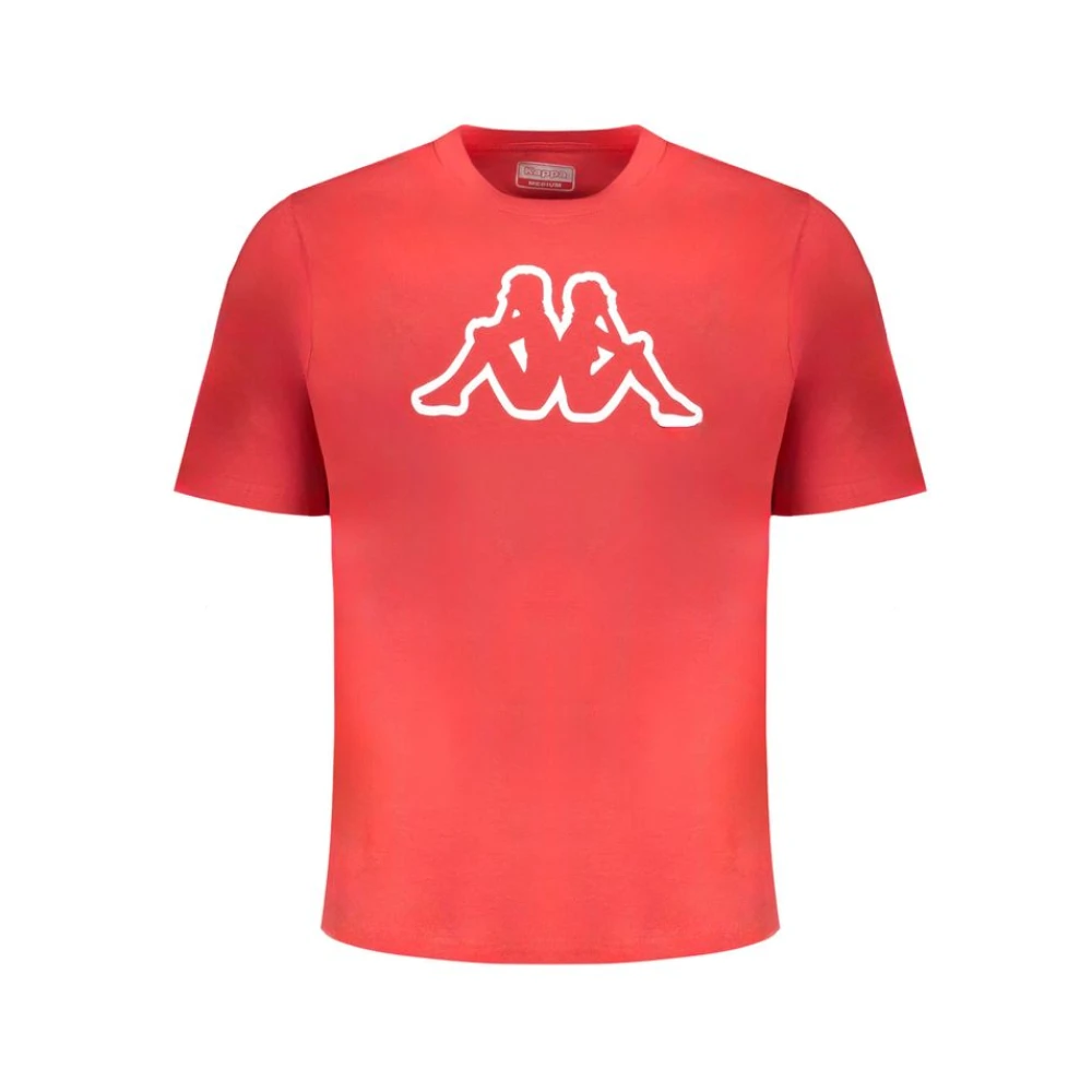 Kappa Röd Bomull T-shirt Red, Herr