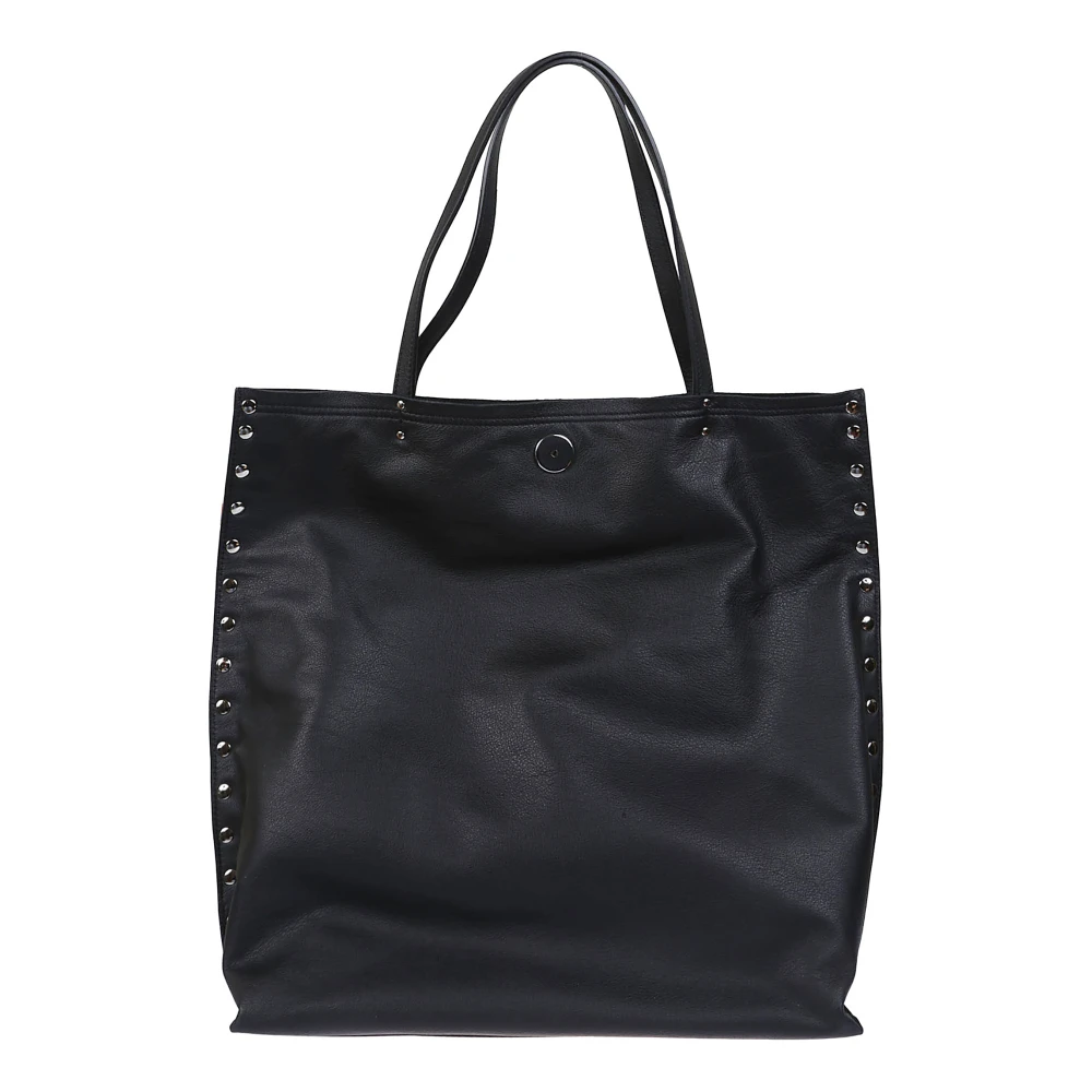Zanellato Beige Leren Winkel Tas Twist Lock Black Dames