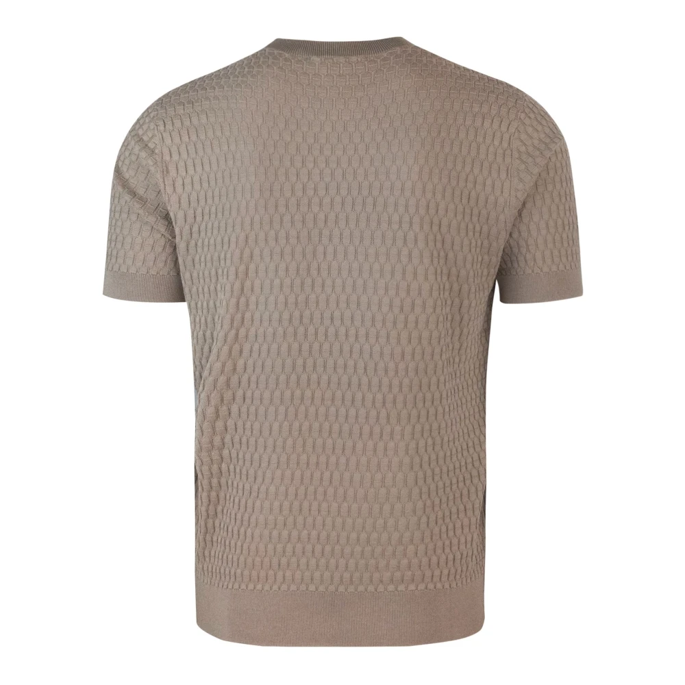 Paolo Pecora Slim Fit Crewneck Sweater Beige Heren
