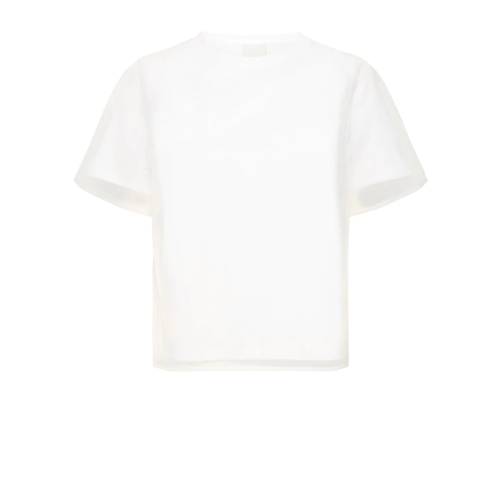 Ichi Femme Blanc Blouses Et Chemises, Taille: 42 Fr Chemisier Boutonné Avec Détails En Crochet