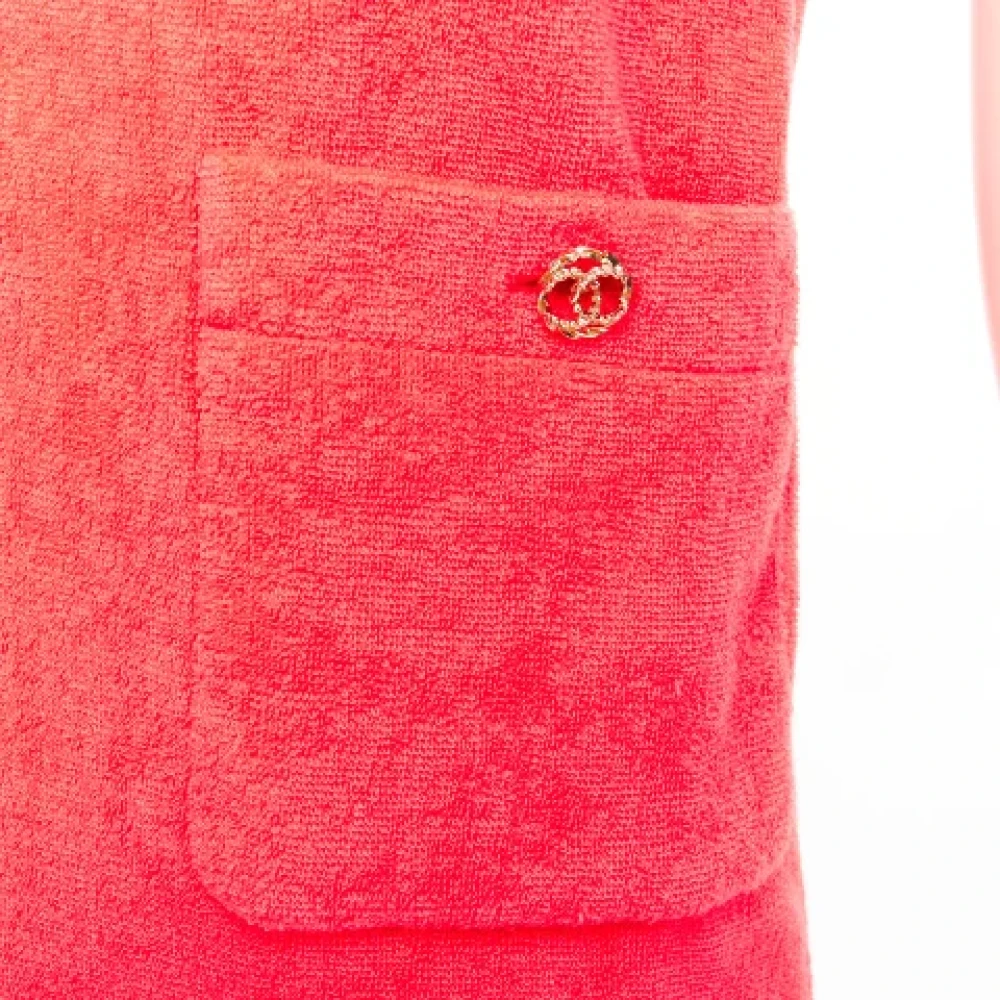 Chanel Vintage Pre-owned Cotton dresses Pink Dames