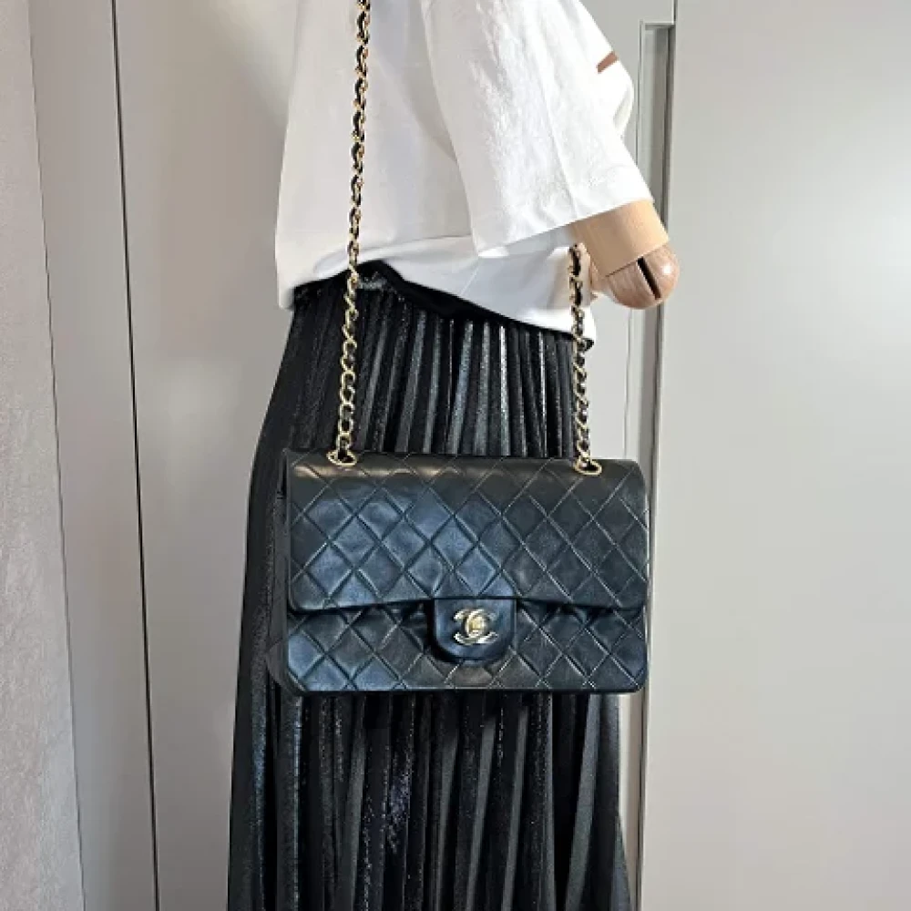 Chanel Vintage Pre-owned Leather handbags Black Dames