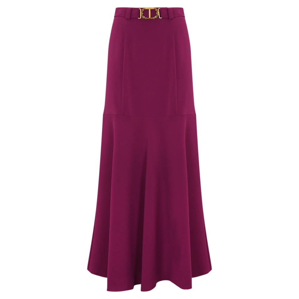 Twinset Geplooide Uitlopende Rok Purple Dames