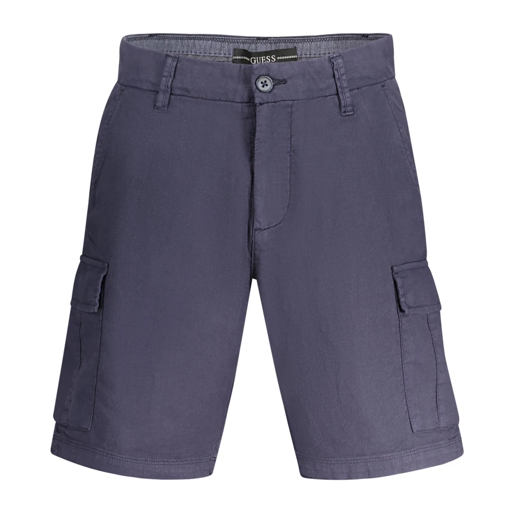 Guess Blauwe Bermuda Shorts met Logo Blue Heren