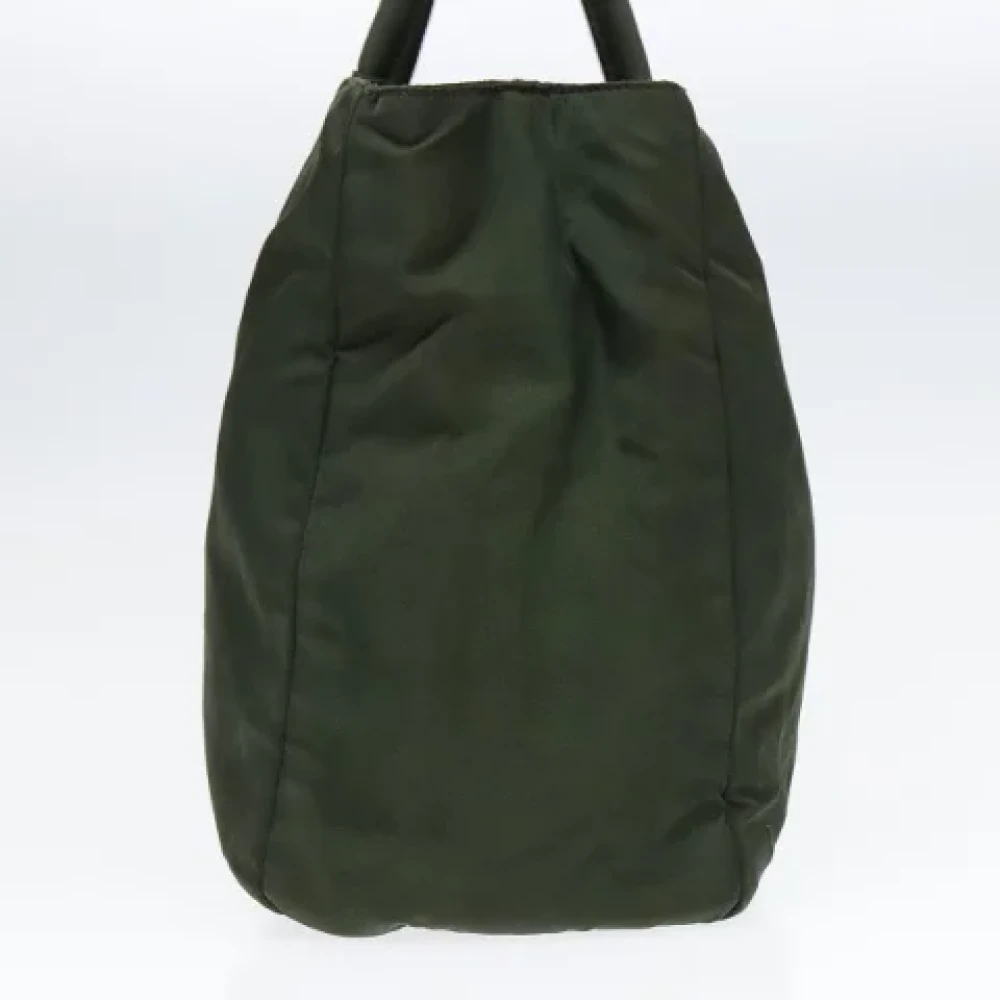 Prada Vintage Pre-owned Nylon handbags Green Dames