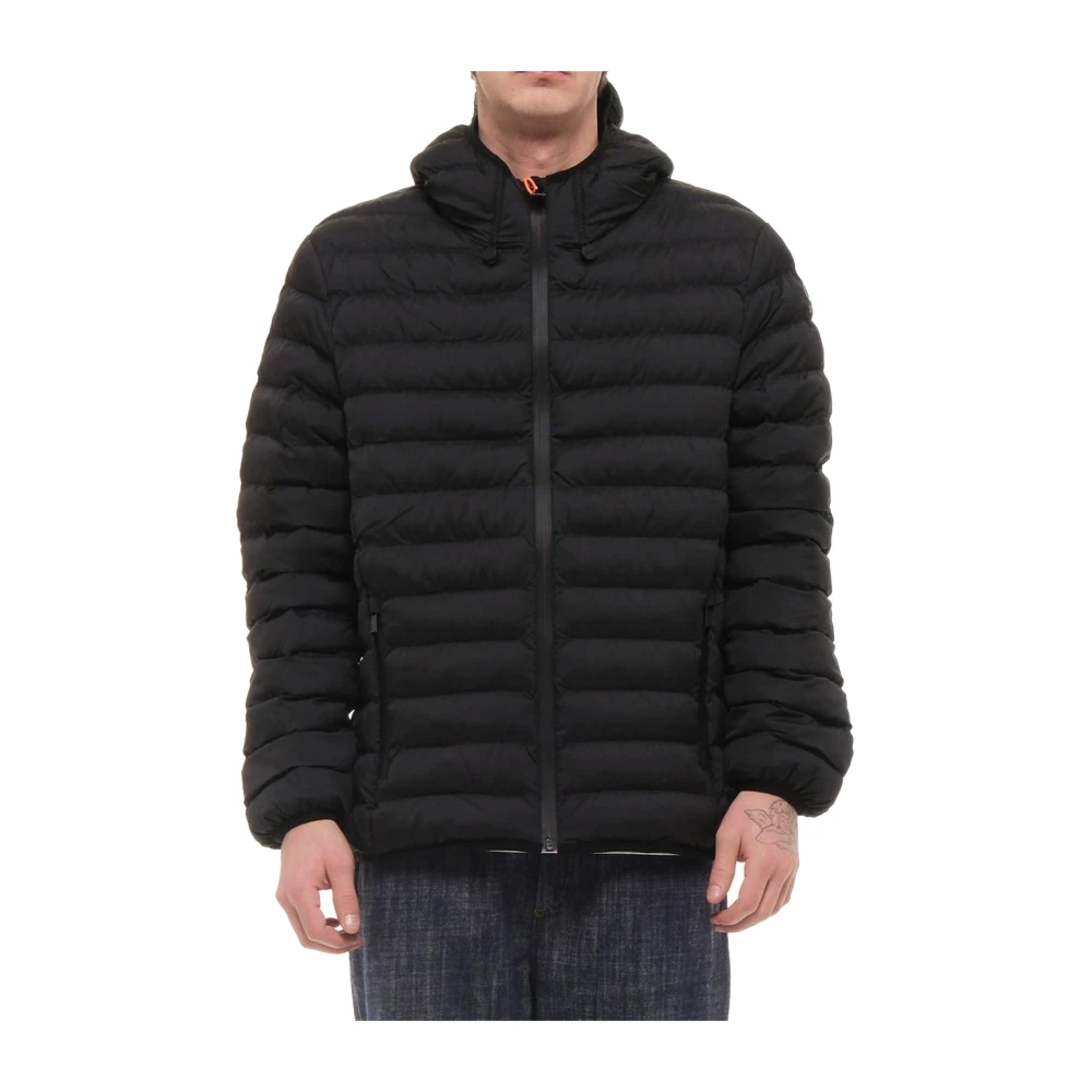 Suns Zwarte Waterdichte Ripstop Reisjas Black Heren